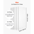 Πλάκες κοπής VEVOR, 6 τεμάχια, 225 x 156 mm, Διαφανές πολυανθρακικό υλικό, Πέλματα κοπής συμβατά με τη μηχανή κοπής και ανάγλυφης εκτύπωσης VEVOR KM-1860, για Scrapbooking, δημιουργία καρτών, χειροτεχνίες