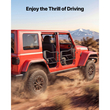 Πόρτες VEVOR Jeep Tube, 4θυρες, συμβατές με Jeep Wrangler JK Unlimited 2007-2018, Μισές σωληνωτές πόρτες από κράμα χάλυβα Off Road εμπρός και πίσω με τσάντα αποθήκευσης, λαστιχένια μαξιλαράκια, μεντεσέδες βαρέως τύπου και μάνδαλο OE