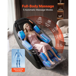 Πολυθρόνα μασάζ VEVOR, πολυθρόνα μασάζ ολόκληρου σώματος 4D μηδενικής βαρύτητας με επεκτεινόμενο υποπόδιο, αυτόματες λειτουργίες, αερόσακους, θέρμανση μέσης και ποδιών, ηχείο Bluetooth, έλεγχος οθόνης αφής, για οικιακή και επαγγελματική χρήση
