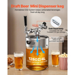 Μίνι βαρέλι VEVOR 4L, σύστημα βρύσης Growler υπό πίεση, κιτ μπύρας από ανοξείδωτο ατσάλι 304, με ρυθμιστή CO2, αυτοκλειόμενη βρύση, διατηρεί τη φρεσκάδα και ενανθράκωση για οικιακή ζυθοποιία, χειροποίητη και βαρελίσια μπύρα