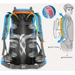 Σακίδιο πλάτης ορειβατικό - H2207 - 65L+5L - 261586 - Light Blue