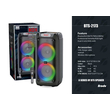 Φορητό ηχείο subwoofer με μικρόφωνο Karaoke - 8" - BTS-2173 - 721735