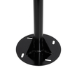 GLOBOSTAR® HELIOS-280 GLB-000-0002 Μεταλλικός Γαλβανισμένος Στύλος Φωτισμού για Φωτοβολταϊκό Προβολέα Εξωτερικού Χώρου - RAL 9005 Μαύρο Ματ - Μ35 × Π25 × Υ280cm