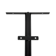 GLOBOSTAR® HELIOS-280 GLB-000-0002 Μεταλλικός Γαλβανισμένος Στύλος Φωτισμού για Φωτοβολταϊκό Προβολέα Εξωτερικού Χώρου - RAL 9005 Μαύρο Ματ - Μ35 × Π25 × Υ280cm