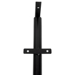 GLOBOSTAR® HELIOS-280 GLB-000-0002 Μεταλλικός Γαλβανισμένος Στύλος Φωτισμού για Φωτοβολταϊκό Προβολέα Εξωτερικού Χώρου - RAL 9005 Μαύρο Ματ - Μ35 × Π25 × Υ280cm