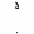 GLOBOSTAR® HELIOS-280 GLB-000-0003 Μεταλλικός Γαλβανισμένος Στύλος Φωτισμού για Φωτοβολταϊκό Προβολέα Εξωτερικού Χώρου - RAL 7016 Γκρι Ανθρακί - Μ35 × Π25 × Υ280cm