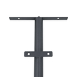 GLOBOSTAR® HELIOS-280 GLB-000-0003 Μεταλλικός Γαλβανισμένος Στύλος Φωτισμού για Φωτοβολταϊκό Προβολέα Εξωτερικού Χώρου - RAL 7016 Γκρι Ανθρακί - Μ35 × Π25 × Υ280cm