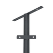 GLOBOSTAR® HELIOS-280 GLB-000-0003 Μεταλλικός Γαλβανισμένος Στύλος Φωτισμού για Φωτοβολταϊκό Προβολέα Εξωτερικού Χώρου - RAL 7016 Γκρι Ανθρακί - Μ35 × Π25 × Υ280cm