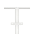 GLOBOSTAR® HELIOS-280 GLB-000-0004 Μεταλλικός Γαλβανισμένος Στύλος Φωτισμού για Φωτοβολταϊκό Προβολέα Εξωτερικού Χώρου - RAL 9016 Λευκό Ματ - Μ35 × Π25 × Υ280cm