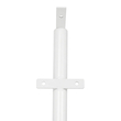 GLOBOSTAR® HELIOS-280 GLB-000-0004 Μεταλλικός Γαλβανισμένος Στύλος Φωτισμού για Φωτοβολταϊκό Προβολέα Εξωτερικού Χώρου - RAL 9016 Λευκό Ματ - Μ35 × Π25 × Υ280cm