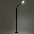 GLOBOSTAR® URBANO-280 GLB-000-0008 Μεταλλικός Γαλβανισμένος Στύλος Φωτισμού για Φωτοβολταϊκό Φωτιστικό Δρόμου Εξωτερικού Χώρου - RAL 9005 Μαύρο Ματ - Μ84 x Π25 x Υ280cm