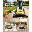 Σάρωθρο Δαπέδου VEVOR με Χειροκίνητη ώθηση, Χειροκίνητο Σάρωθρο Δαπέδου Μη Ηλεκτρικό με Πλάτος Σκουπίσματος 650 mm, Κάδο Απορριμμάτων 18,9 L & Ρυθμιζόμενη Πτυσσόμενη Λαβή για Αυλές, Διαδρόμους, Βεράντες, Γκαράζ - Κίτρινο