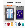 Βιτρίνα βιτρίνας VEVOR Jersey Frame, 92,5 x 71,8 x 4 cm, Ξύλινο κουτί σκιών για αθλητική φανέλα με προστασία 98% UV από την υπεριώδη ακτινοβολία, με μαγνητική κλειδαριά για μπλούζα μπέιζμπολ, μπάσκετ, ποδοσφαίρου, χόκεϊ, στολή