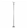 GLOBOSTAR® HELIOS-280 GLB-000-0001 Μεταλλικός Γαλβανισμένος Στύλος Φωτισμού για Φωτοβολταϊκό Προβολέα Εξωτερικού Χώρου - Ασημί Γαλβανιζέ - Μ35 × Π25 × Υ280cm