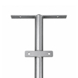GLOBOSTAR® HELIOS-280 GLB-000-0001 Μεταλλικός Γαλβανισμένος Στύλος Φωτισμού για Φωτοβολταϊκό Προβολέα Εξωτερικού Χώρου - Ασημί Γαλβανιζέ - Μ35 × Π25 × Υ280cm