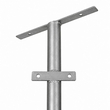 GLOBOSTAR® HELIOS-280 GLB-000-0001 Μεταλλικός Γαλβανισμένος Στύλος Φωτισμού για Φωτοβολταϊκό Προβολέα Εξωτερικού Χώρου - Ασημί Γαλβανιζέ - Μ35 × Π25 × Υ280cm