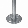 GLOBOSTAR® URBANO-280 GLB-000-0007 Μεταλλικός Γαλβανισμένος Στύλος Φωτισμού για Φωτοβολταϊκό Φωτιστικό Δρόμου Εξωτερικού Χώρου - Ασημί Γαλβανιζέ - Μ84 x Π25 x Υ280cm