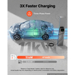 Σταθμός φόρτισης ηλεκτρικού οχήματος VEVOR 11kW τριφασικός φορτιστής EV 7,5M, για όλα τα ηλεκτρικά και PHEV οχήματα, 400V AC οικιακός επιτοίχιος φορτιστής αυτοκινήτου τύπου 2, ρεύμα 16A, με τηλεχειριστήριο APP και ένδειξη LED, IP65