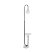 kelvo® CORDELIA KLV-102-0005 Επιδαπέδιο Φωτιστικό για Λάμπα με Ντουί 1 x E27 AC 220-240V IP20 - Μαύρο Ματ & Λευκό - Μ30 x Π34 x Υ180cm