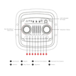 Φορητό ηχείο subwoofer με μικρόφωνο Karaoke - EV-8828 - 088286