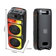 Φορητό ηχείο subwoofer με 2 μικρόφωνα Karaoke - ZQS-10225 - 102258