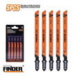 Λάμες κοπής ξύλου για σέγα - 5pcs - Finder - 191698