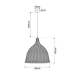kelvo® BAHAMAS KLV-102-0002 Κρεμαστό Φωτιστικό Οροφής για Λάμπα με Ντουί E27 AC 220-240V IP20 - Μπεζ - Μ45 x Π45 x Υ47cm