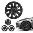 Καλύμματα τροχών VEVOR για Tesla Model 3 2017-2023, Σετ καλύμματος τροχών 4 τροχών 18 ιντσών, αντικατάσταση OEM, καλύμματα τροχών αυτοκινήτου με κούμπωμα μεγέθους R18, καλύμματα ζαντών ελαστικών ABS 10 ακτίνων, ματ μαύρο