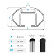 MENABO ΜΠΑΡΕΣ ΟΡΟΦΗΣ ΑΛΟΥΜΙΝΙΟΥ TIGER XL Black 131.5 cm ΣΕ ΜΑΥΡΟ ΧΡΩΜΑ ΓΙΑ Mitsubishi Outlander PHEV 5 doors 2014> ΜΕ  FLUSH ή RAISED RAILS - 2 ΤΕΜ. (8600/MB)