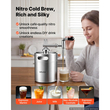 Καφετιέρα VEVOR Nitro Cold Brew 4L Σύστημα Διανομέα Αζώτου, Βαρέλι Καφέ για Οικιακή Παρασκευή, Φορητός Εγχυτήρας Αζώτου με Διανομέα και Βαλβίδα Εκτόνωσης Πίεσης, Δώρο για τους Λάτρεις του Καφέ