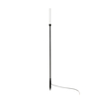 GLOBOSTAR® REED GLB-103-0007 Φωτιστικό Κολωνάκι Κήπου με Καρφωτή Βάση LED 2W 180lm 360° DC 24V Αδιάβροχο IP65 Θερμό Λευκό 2700K - Sanan SMD Chip - Μαύρο Ματ - Μ2 x Π2 x Υ80cm - 3 Χρόνια Εγγύηση