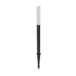 GLOBOSTAR® REED GLB-103-0008 Φωτιστικό Κολωνάκι Κήπου με Καρφωτή Βάση LED 5W 450lm 360° DC 24V Αδιάβροχο IP65 Θερμό Λευκό 2700K - Sanan SMD Chip - Μαύρο Ματ - Μ3 x Π3 x Υ65cm - 3 Χρόνια Εγγύηση