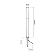 GLOBOSTAR® REED GLB-103-0008 Φωτιστικό Κολωνάκι Κήπου με Καρφωτή Βάση LED 5W 450lm 360° DC 24V Αδιάβροχο IP65 Θερμό Λευκό 2700K - Sanan SMD Chip - Μαύρο Ματ - Μ3 x Π3 x Υ65cm - 3 Χρόνια Εγγύηση