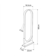 GLOBOSTAR® LUNEA GLB-103-0010 Φωτιστικό Κολωνάκι Κήπου LED 15W 1350lm 120° AC 220-240V Αδιάβροχο IP65 Θερμό Λευκό 2700K - Sanan SMD Chip - Μαύρο Ματ - Μ22 x Π7 x Υ60cm - 3 Χρόνια Εγγύηση