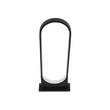 GLOBOSTAR® LUNEA GLB-103-0010 Φωτιστικό Κολωνάκι Κήπου LED 15W 1350lm 120° AC 220-240V Αδιάβροχο IP65 Θερμό Λευκό 2700K - Sanan SMD Chip - Μαύρο Ματ - Μ22 x Π7 x Υ60cm - 3 Χρόνια Εγγύηση