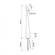 GLOBOSTAR® EDGE GLB-103-0011 Φωτιστικό Κολωνάκι Κήπου με Καρφωτή Βάση LED 3W 270lm 60° DC 24V Αδιάβροχο IP65 Θερμό Λευκό 2700K - Sanan SMD Chip - Μαύρο Ματ - Μ6 x Π6 x Υ45cm - 3 Χρόνια Εγγύηση