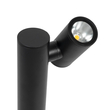 GLOBOSTAR® STEM GLB-103-0012 Φωτιστικό Κολωνάκι Κήπου LED 12W 1080lm 60° AC 220-240V Αδιάβροχο IP65 Θερμό Λευκό 2700K - Sanan SMD Chip - Μαύρο Ματ - Μ12 x Π18 x Υ60cm - 3 Χρόνια Εγγύηση