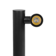GLOBOSTAR® STEM GLB-103-0012 Φωτιστικό Κολωνάκι Κήπου LED 12W 1080lm 60° AC 220-240V Αδιάβροχο IP65 Θερμό Λευκό 2700K - Sanan SMD Chip - Μαύρο Ματ - Μ12 x Π18 x Υ60cm - 3 Χρόνια Εγγύηση