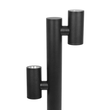 GLOBOSTAR® STEM GLB-103-0013 Φωτιστικό Κολωνάκι Κήπου LED 24W 2160lm 60° AC 220-240V Αδιάβροχο IP65 Θερμό Λευκό 2700K - Sanan SMD Chip - Μαύρο Ματ - Μ12 x Π25 x Υ80cm - 3 Χρόνια Εγγύηση