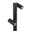 GLOBOSTAR® STEM GLB-103-0013 Φωτιστικό Κολωνάκι Κήπου LED 24W 2160lm 60° AC 220-240V Αδιάβροχο IP65 Θερμό Λευκό 2700K - Sanan SMD Chip - Μαύρο Ματ - Μ12 x Π25 x Υ80cm - 3 Χρόνια Εγγύηση