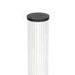 GLOBOSTAR® CYLIS GLB-103-0014 Φωτιστικό Κολωνάκι Κήπου LED 15W 1350lm 360° AC 220-240V Αδιάβροχο IP65 Θερμό Λευκό 2700K - Sanan SMD Chip - Μαύρο Ματ - Μ13 x Π13 x Υ80cm - 3 Χρόνια Εγγύηση
