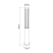 GLOBOSTAR® CYLIS GLB-103-0014 Φωτιστικό Κολωνάκι Κήπου LED 15W 1350lm 360° AC 220-240V Αδιάβροχο IP65 Θερμό Λευκό 2700K - Sanan SMD Chip - Μαύρο Ματ - Μ13 x Π13 x Υ80cm - 3 Χρόνια Εγγύηση