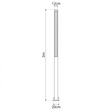 GLOBOSTAR® AXOR GLB-103-0015 Φωτιστικό Urban Πλατείας/Πάρκου LED 50W 4500lm 360° AC 220-240V Αδιάβροχο IP65 Θερμό Λευκό 2700K - Sanan SMD Chip - Γκρι Ανθρακί Ματ - Μ20 x Π20 x Υ300cm - 3 Χρόνια Εγγύηση