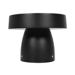 GLOBOSTAR® MUSH GLB-103-0016 Φωτιστικό Κολωνάκι Κήπου LED 12W 1080lm 90° AC 220-240V Αδιάβροχο IP65 Θερμό Λευκό 2700K - Sanan SMD Chip - Μαύρο Ματ - Μ18 x Π18 x Υ15cm - 3 Χρόνια Εγγύηση