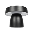 GLOBOSTAR® MUSH GLB-103-0016 Φωτιστικό Κολωνάκι Κήπου LED 12W 1080lm 90° AC 220-240V Αδιάβροχο IP65 Θερμό Λευκό 2700K - Sanan SMD Chip - Μαύρο Ματ - Μ18 x Π18 x Υ15cm - 3 Χρόνια Εγγύηση