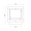 GLOBOSTAR® PRISM GLB-103-0017 Φωτιστικό Κολωνάκι Κήπου LED 10W 900lm 90° AC 220-240V Αδιάβροχο IP65 Θερμό Λευκό 2700K - Sanan SMD Chip - Μαύρο Ματ - Μ15 x Π15 x Υ16cm - 3 Χρόνια Εγγύηση