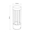 GLOBOSTAR® PRISM GLB-103-0018 Φωτιστικό Κολωνάκι Κήπου LED 8W 720lm 90° AC 220-240V Αδιάβροχο IP65 Θερμό Λευκό 2700K - Sanan SMD Chip - Μαύρο Ματ - Μ10.5 x Π10.5 x Υ30cm - 3 Χρόνια Εγγύηση