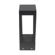 GLOBOSTAR® PRISM GLB-103-0019 Φωτιστικό Κολωνάκι Κήπου LED 8W 720lm 90° AC 220-240V Αδιάβροχο IP65 Θερμό Λευκό 2700K - Sanan SMD Chip - Μαύρο Ματ - Μ11 x Π11 x Υ30cm - 3 Χρόνια Εγγύηση