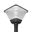 GLOBOSTAR® TOPIS GLB-103-0021 Φωτιστικό Κεφαλής Post Top Πλατείας/Πάρκου/Κήπου LED 50W 4500lm 360° AC 220-240V Αδιάβροχο IP65 Θερμό Λευκό 2700K - Sanan SMD Chip - Μαύρο Ματ - Μ45 x Π45 x Υ40cm - 3 Χρόνια Εγγύηση