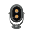 GLOBOSTAR® FLOODIS GLB-103-0031 Προβολέας Σποτ Wall Washer LED 4W 360lm 24° AC 220-240V Αδιάβροχο IP65 Θερμό Λευκό 2700K - Sanan SMD Chip - Γκρι Ανθρακί Ματ - Μ7 x Π5 x Υ11cm - 3 Χρόνια Εγγύηση